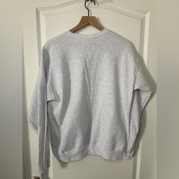 Hanes EcoSmart Sweatshirt Mama Bear Leopard Print Graphic Gray Size Medium - Picture 3 of 6